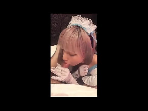 ❤️ Japanese Idol [mayuka], French maid costume, part 1, blowjob and jerk off with lotion ️ Super sex at us