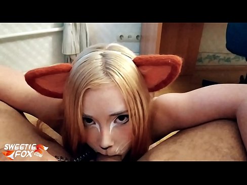 ❤️ Kitsune swallow dick and cum in her mouth ️ Super sex at us